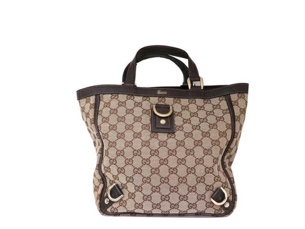 Gucci Tote Bag GG Canvas Calfskin